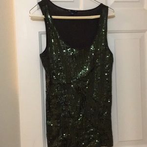 Gap black sequin tank
